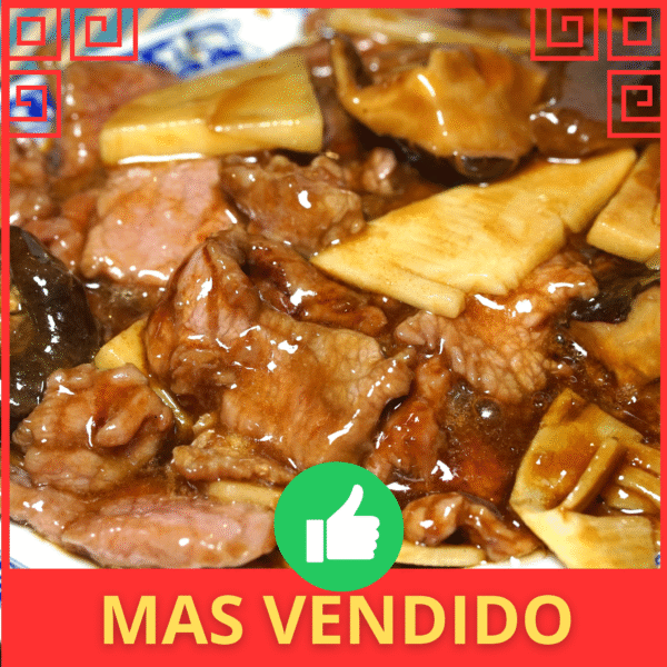 Ternera con Bambu y Setas Chinas