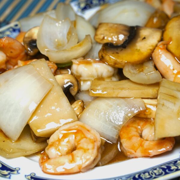 Langostinos con Champiñones